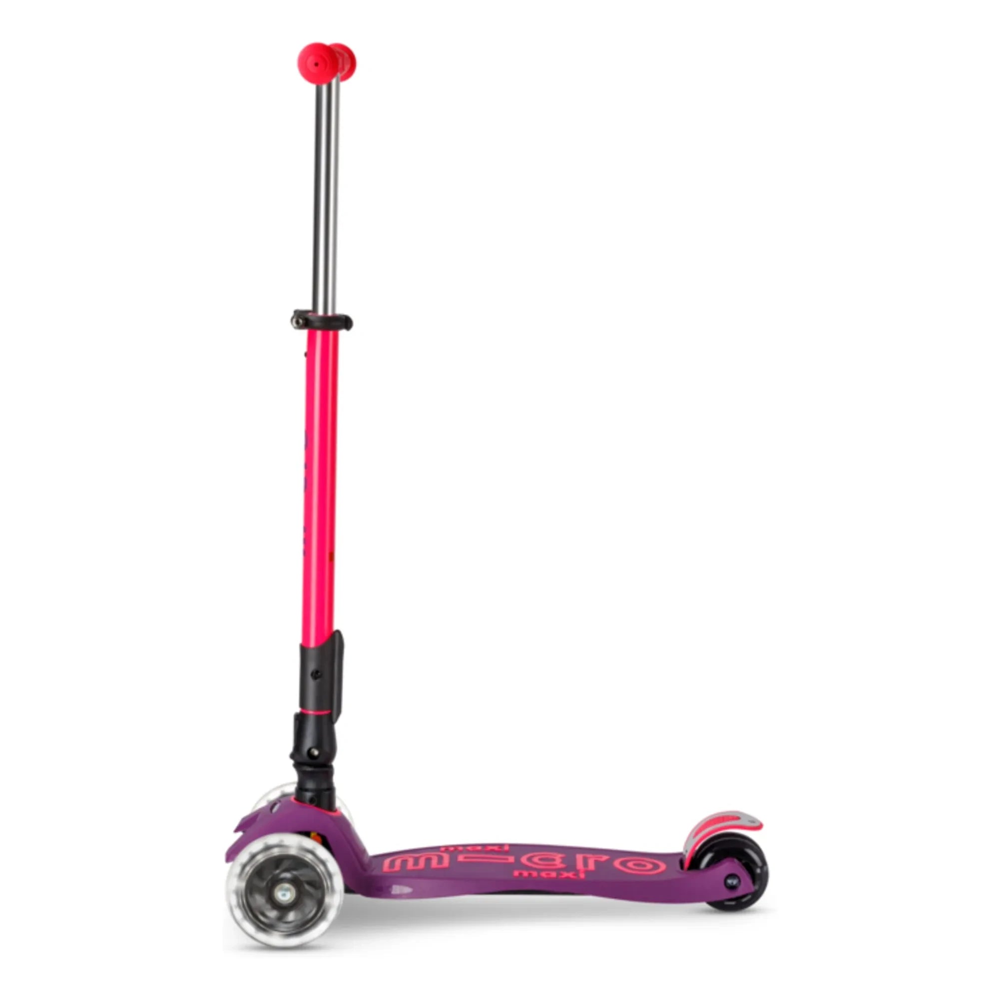 Micro - Maxi Katlanabilir Neon LED Scooter | Pembe