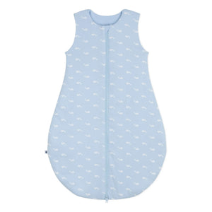 Petit Bateau - Baleines Organik Pamuklu uyku tulumu | Açık Mavi