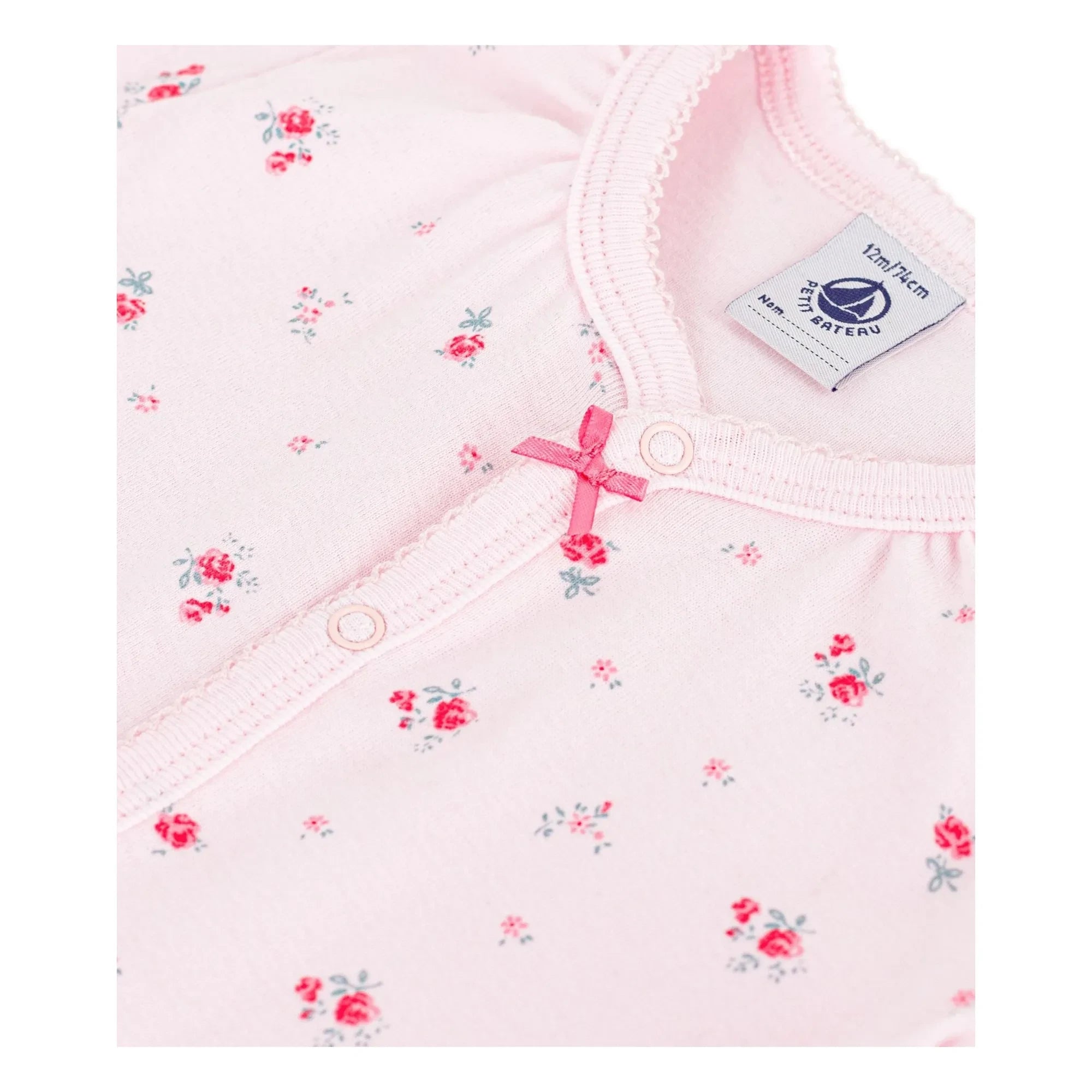 Petit Bateau - Çiçek Desenli Tulum Pijama | Pembe