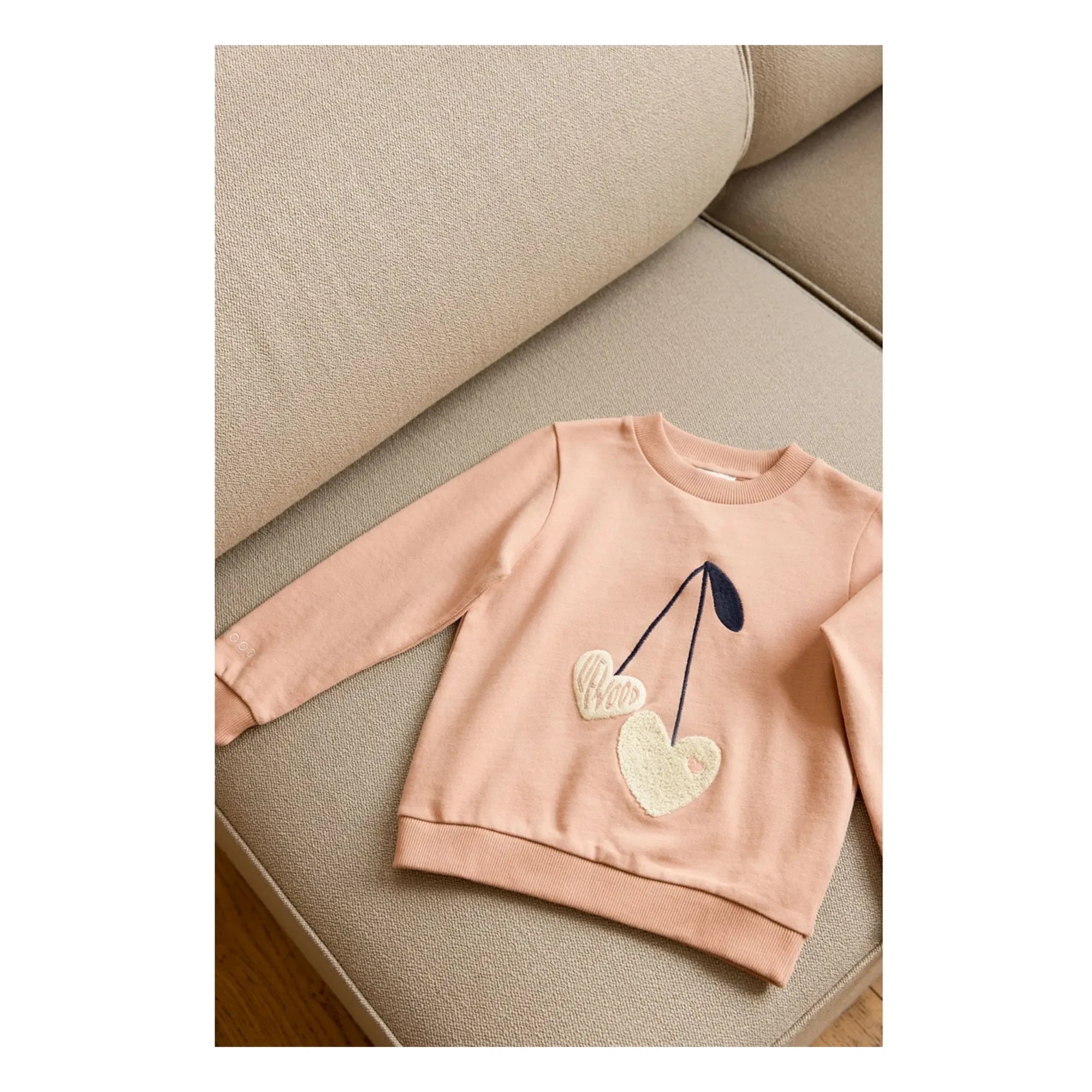 Liewood - Sweat Thora Hearts Organik Pamuk | Pembe