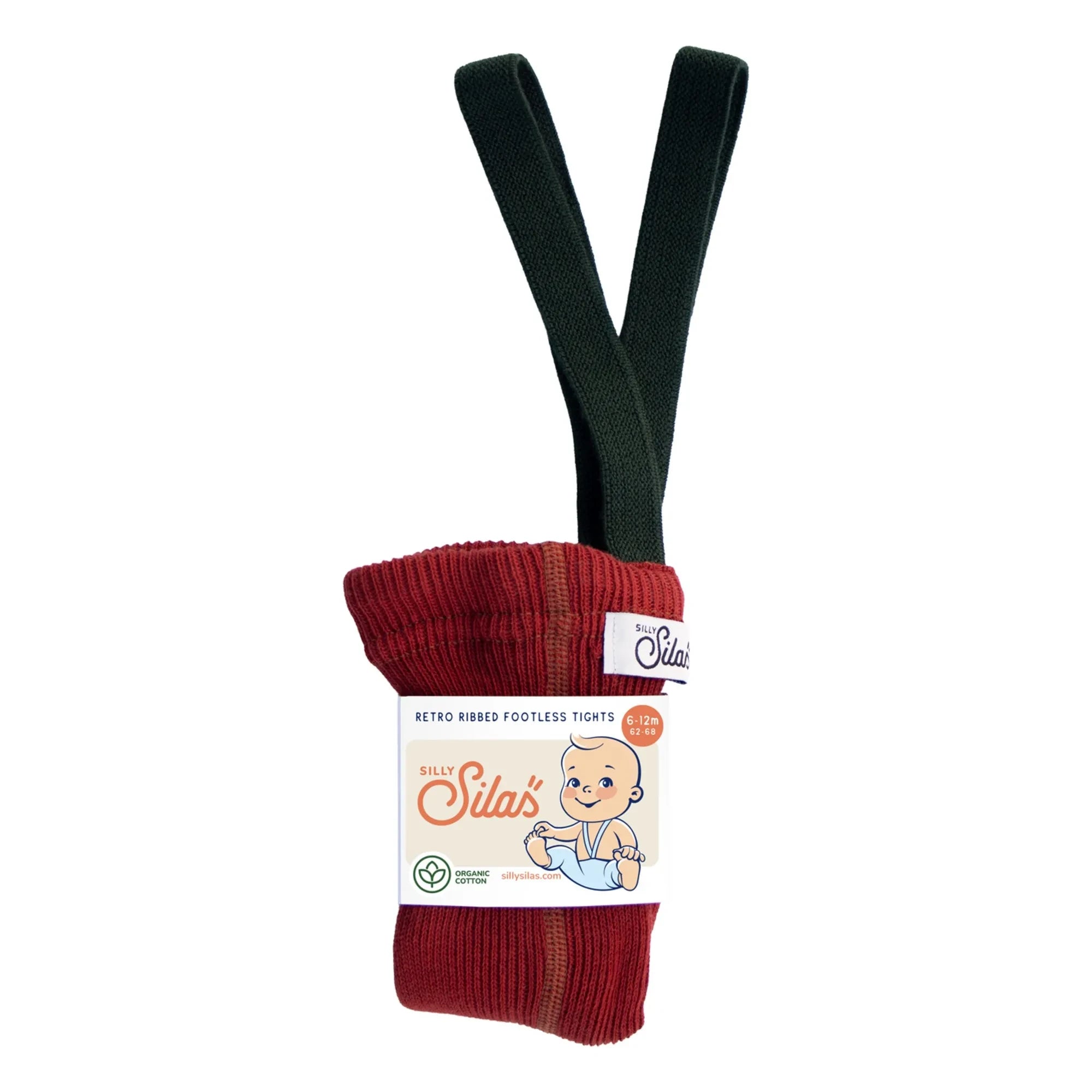 Silly Silas – Strumpfhose aus Bio-Baumwolle | Ziegelrot