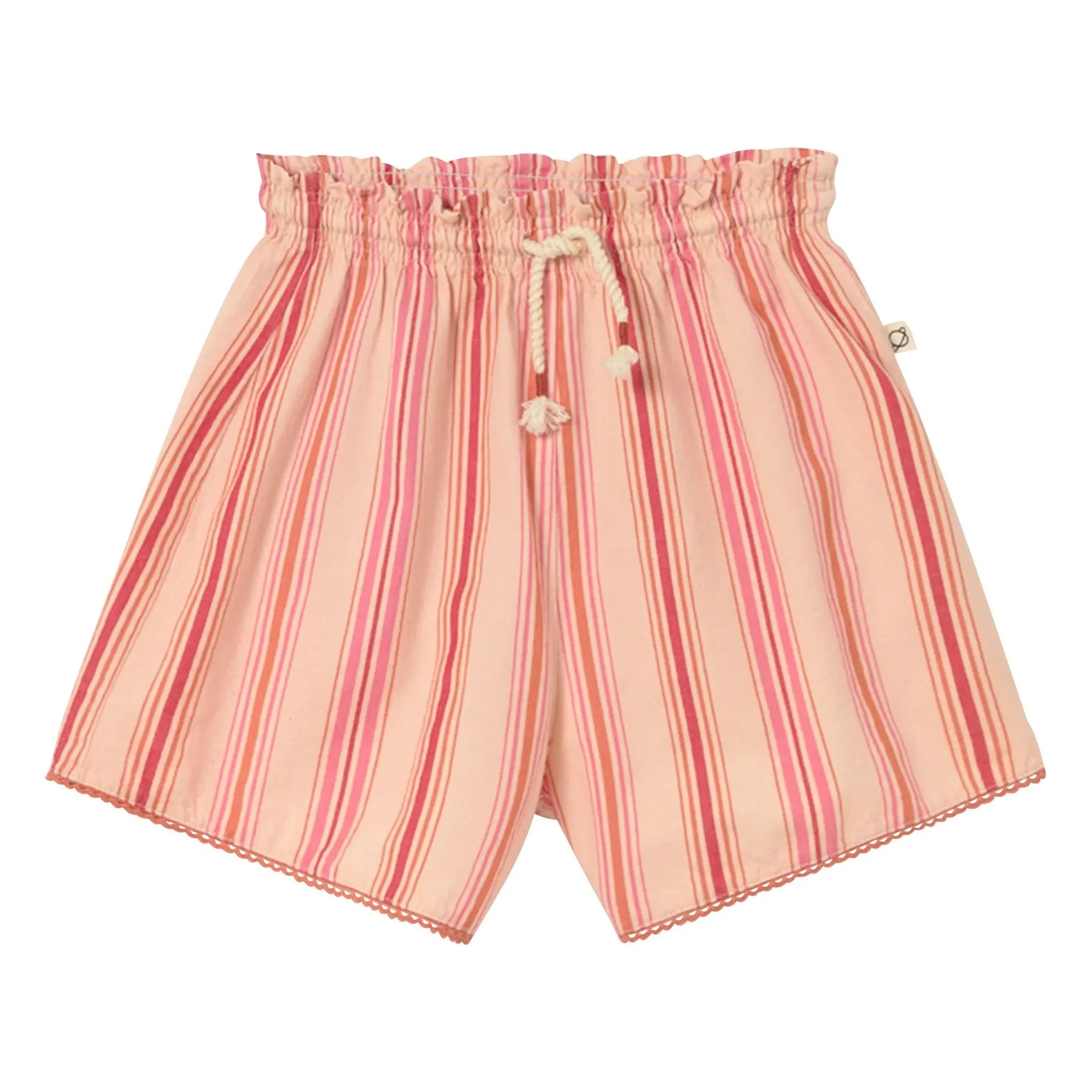 Cozmo - Nia Striped Organic Cotton Shorts | Pink