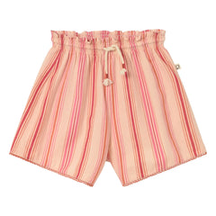 Cozmo - Nia Striped Organic Cotton Shorts | Pink