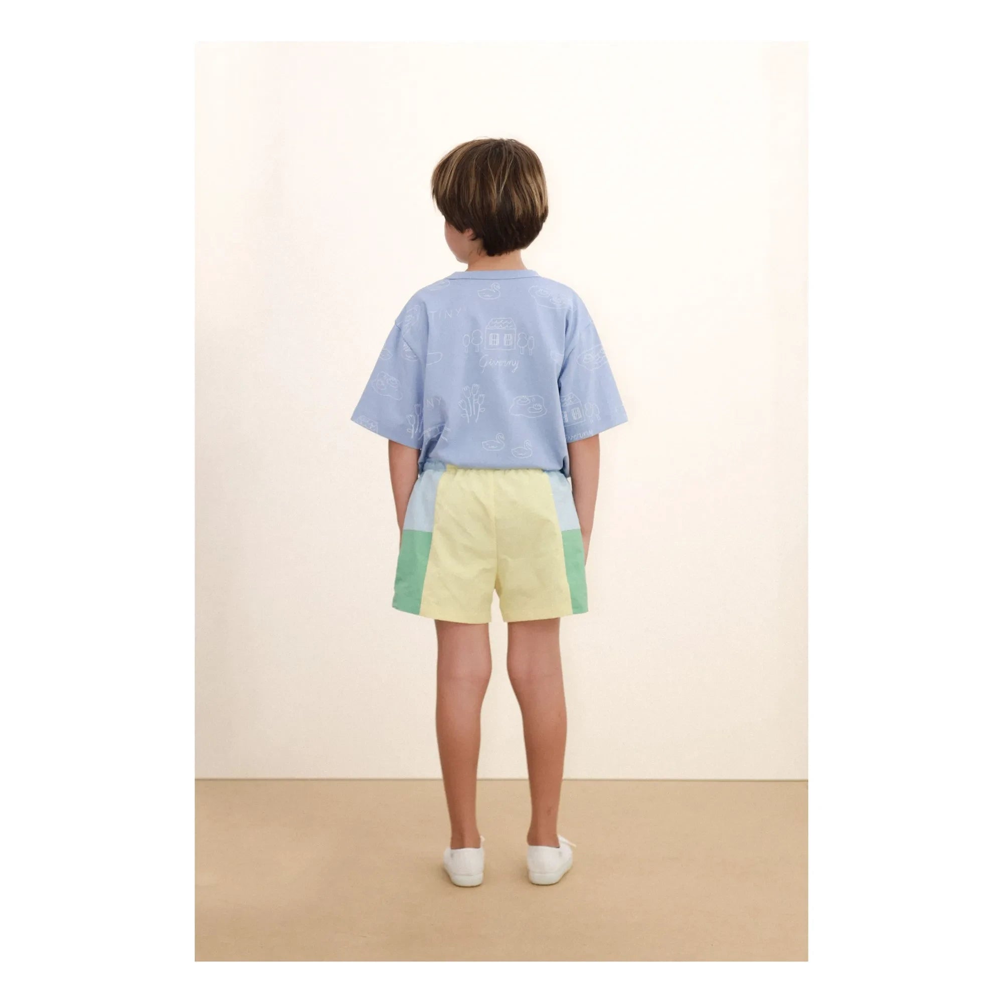 Tinycottons - Tiny swans T-shirt Organik pamuk | Gri mavi
