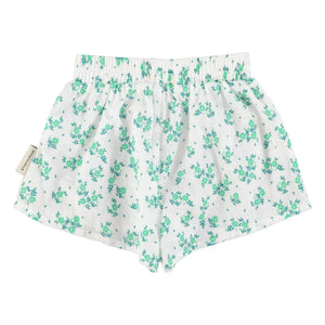 Piupiuchick - Organische Baumwollshorts mit Blumenmuster | Weiß