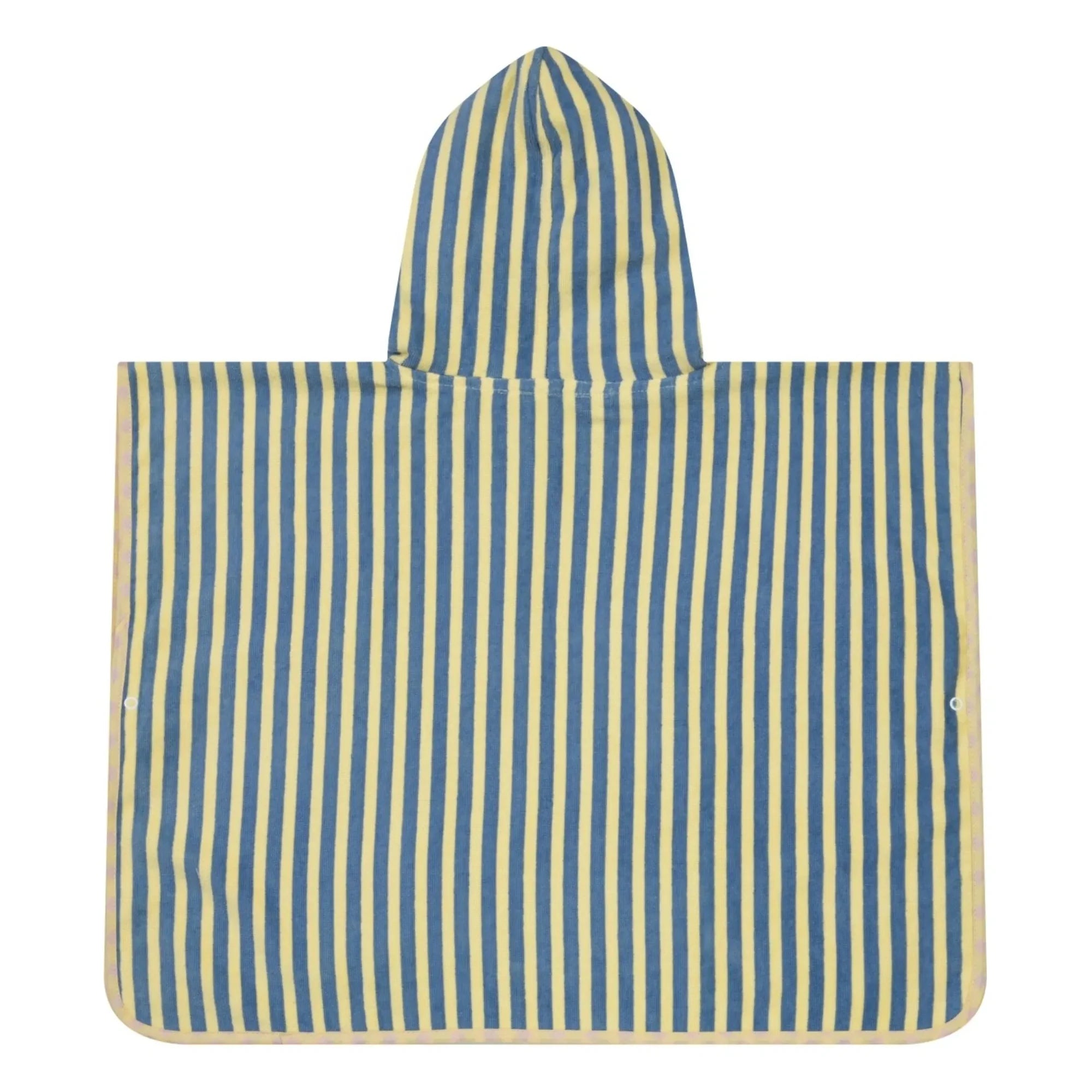 Jera Mini - Gestreifter Handtuch-Poncho | Hellgelb