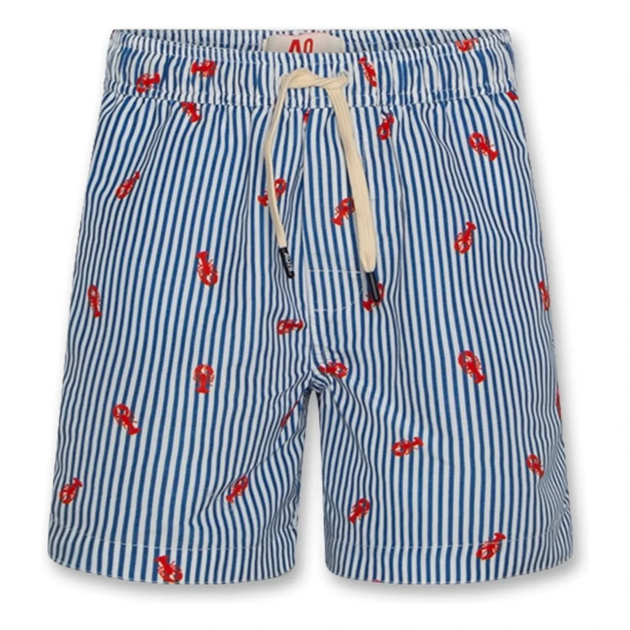 AO76 - Toni Lobster Gestreifte Badeshorts | Blau