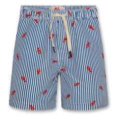 AO76 - Toni Lobster Gestreifte Badeshorts | Blau