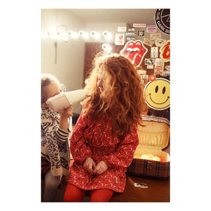 Piupiuchick - Fırfırlı Etek Çiçek Detaylı | Pembe