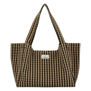 Gabrielle Paris - Vichy Tasche | Kaffee