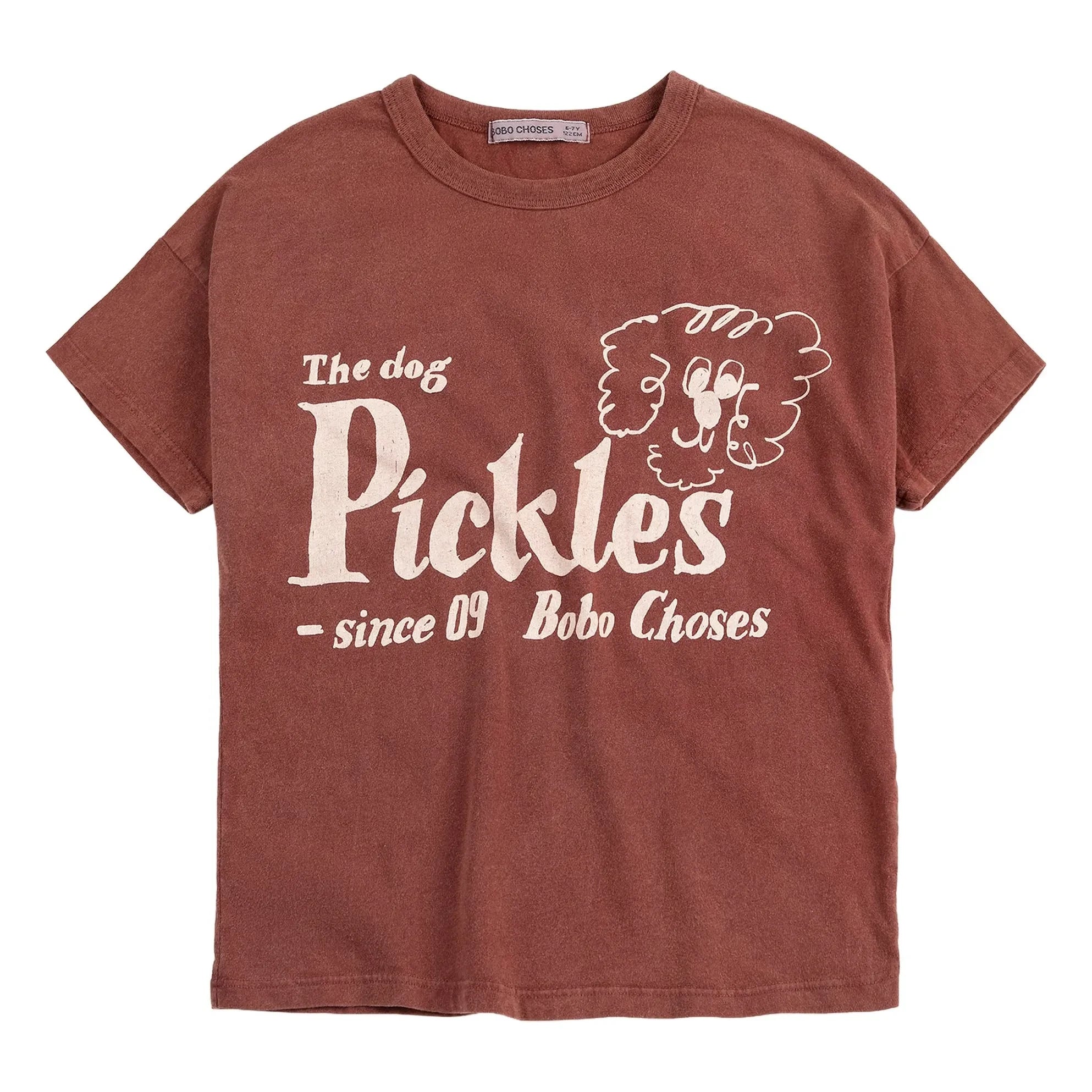 Bobo Choses - The Dog Pickles Organik pamuklu T-shirt | Kahverengi