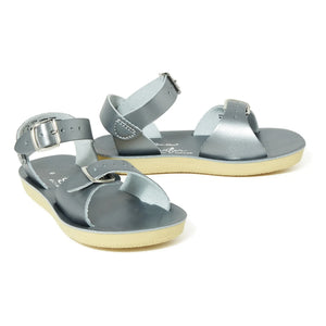 Salt-Water – Surfer Sandalen aus wasserfestem Leder | Silber