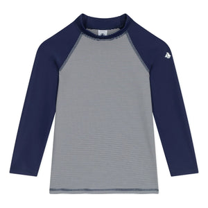 Petit Bateau - Striped UV Protection Bath T-Shirt | Night Blue