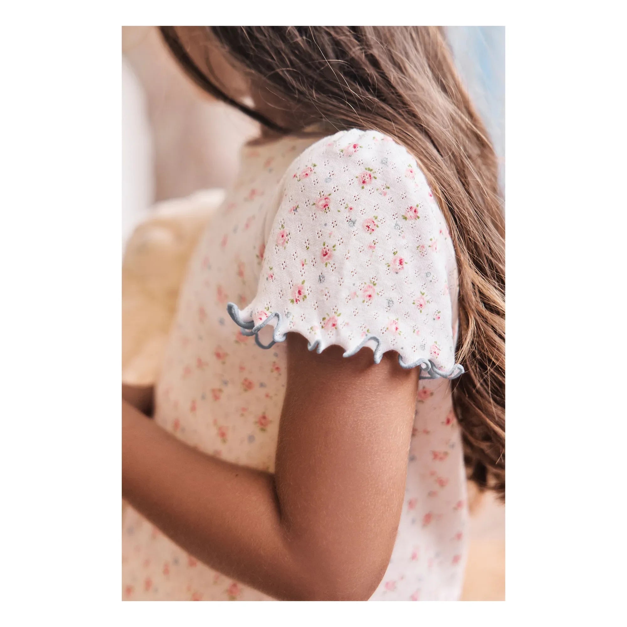 Tartine et Chocolat - Kurzer Blumenpyjama | Ecru
