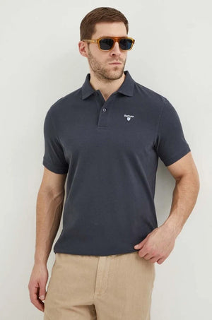 Barbour yakalı erkek pamuklu tişört ESSENTIALS
