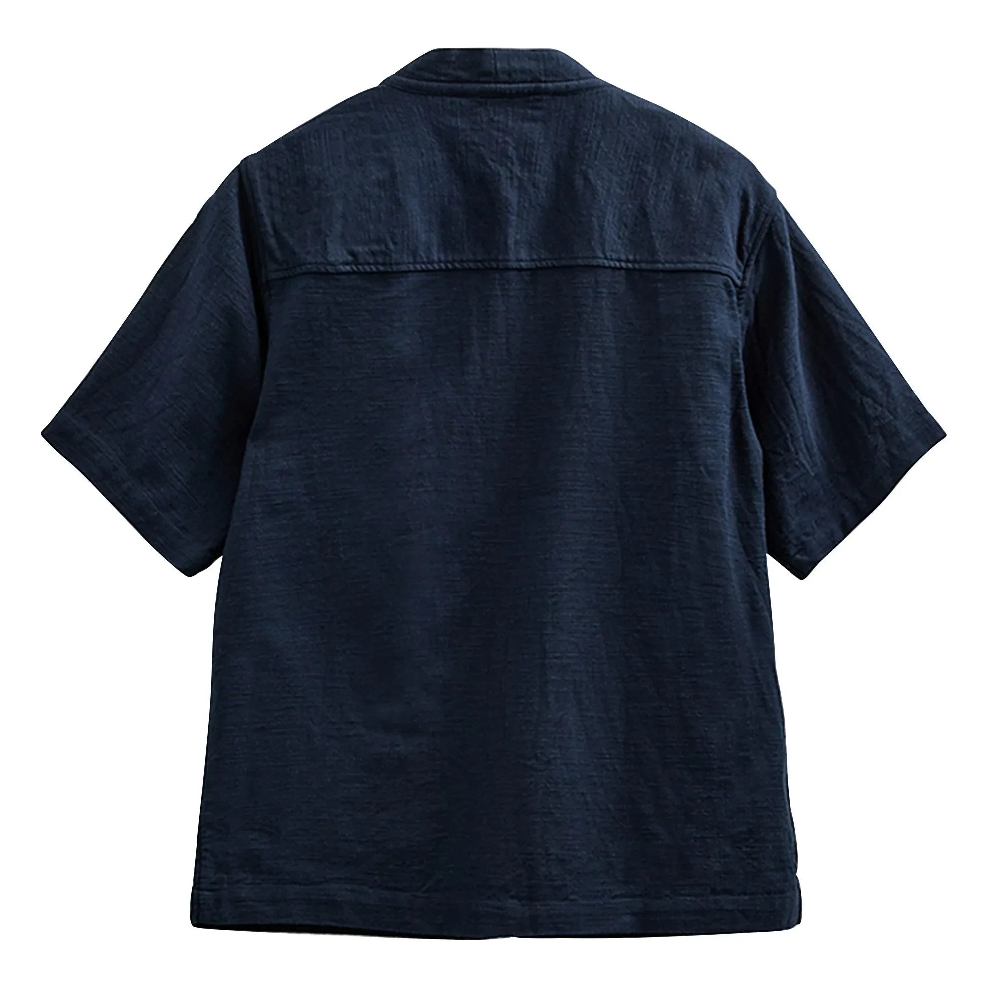 Anerkjendt - Akjesper Twill Short Sleeve Kimono | Dark Blue