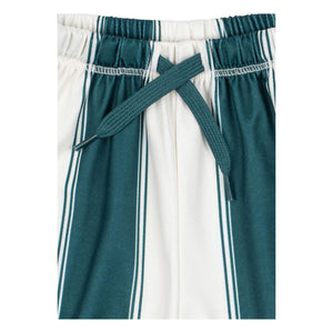 Konges Sløjd - Green Striped Recycled Fiber Short Shorts