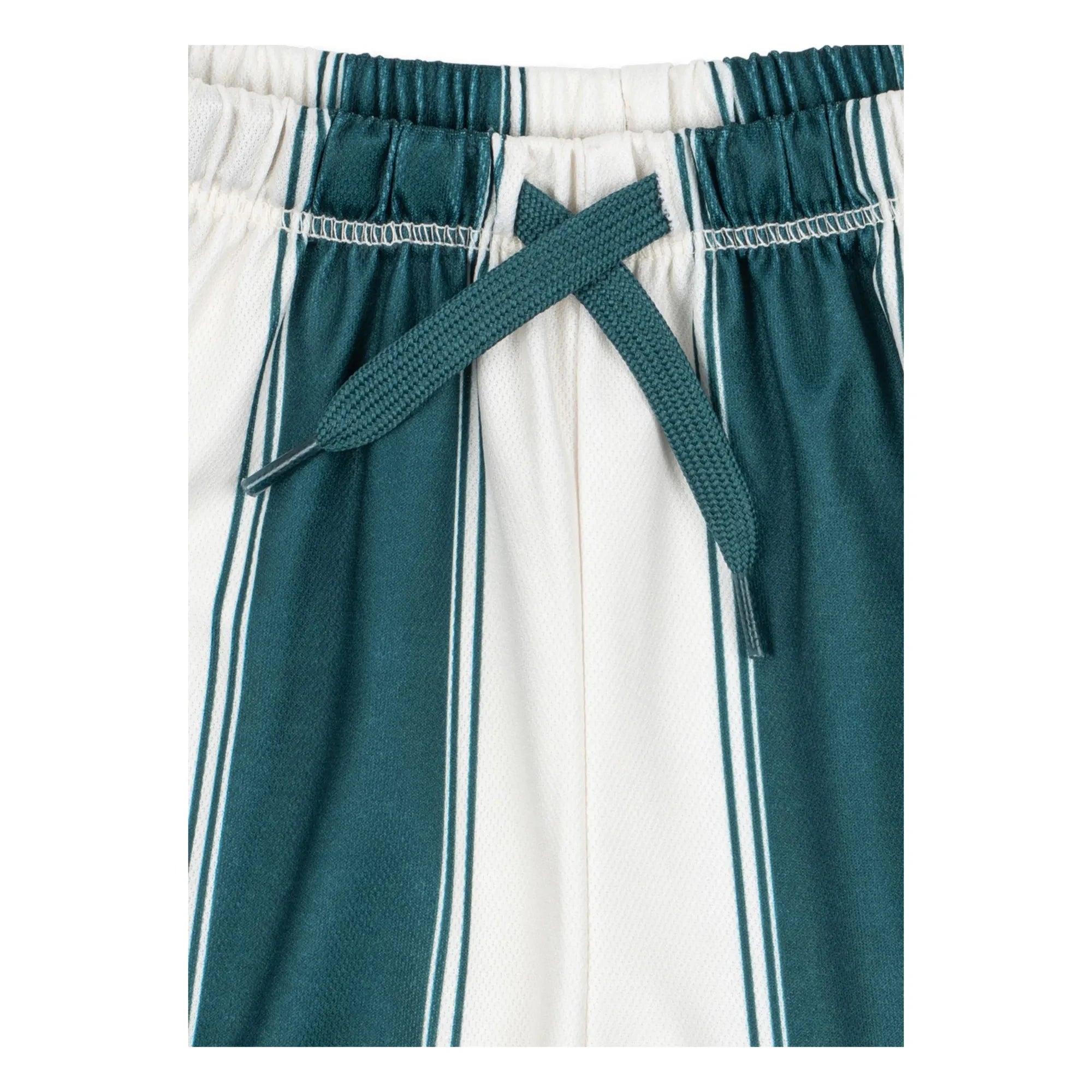 Konges Sløjd - Green Striped Recycled Fiber Short Shorts