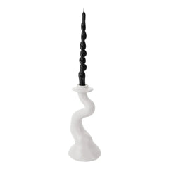 Present Time - Organic Spiral Candle Holder - M | White