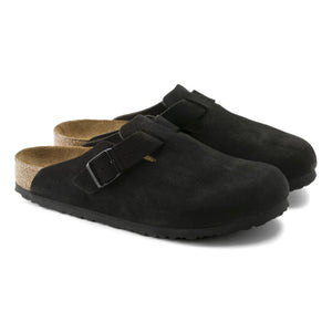 BIRKENSTOCK - Boston Süet Terlikler - Yetişkin Koleksiyonu | Siyah