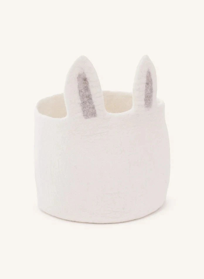 Muskhane - Pasu Bunny Felt Storage Basket | Ecru