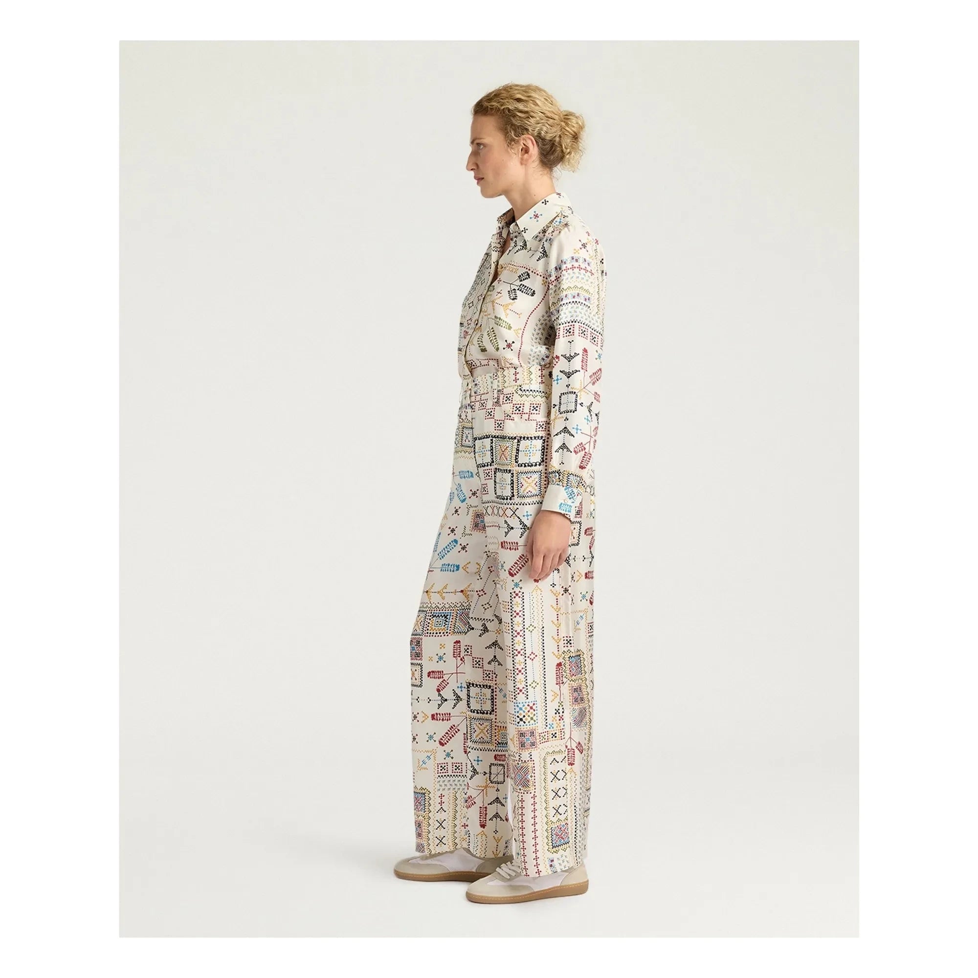 Momoni - Ortiz Seidenhose | Creme
