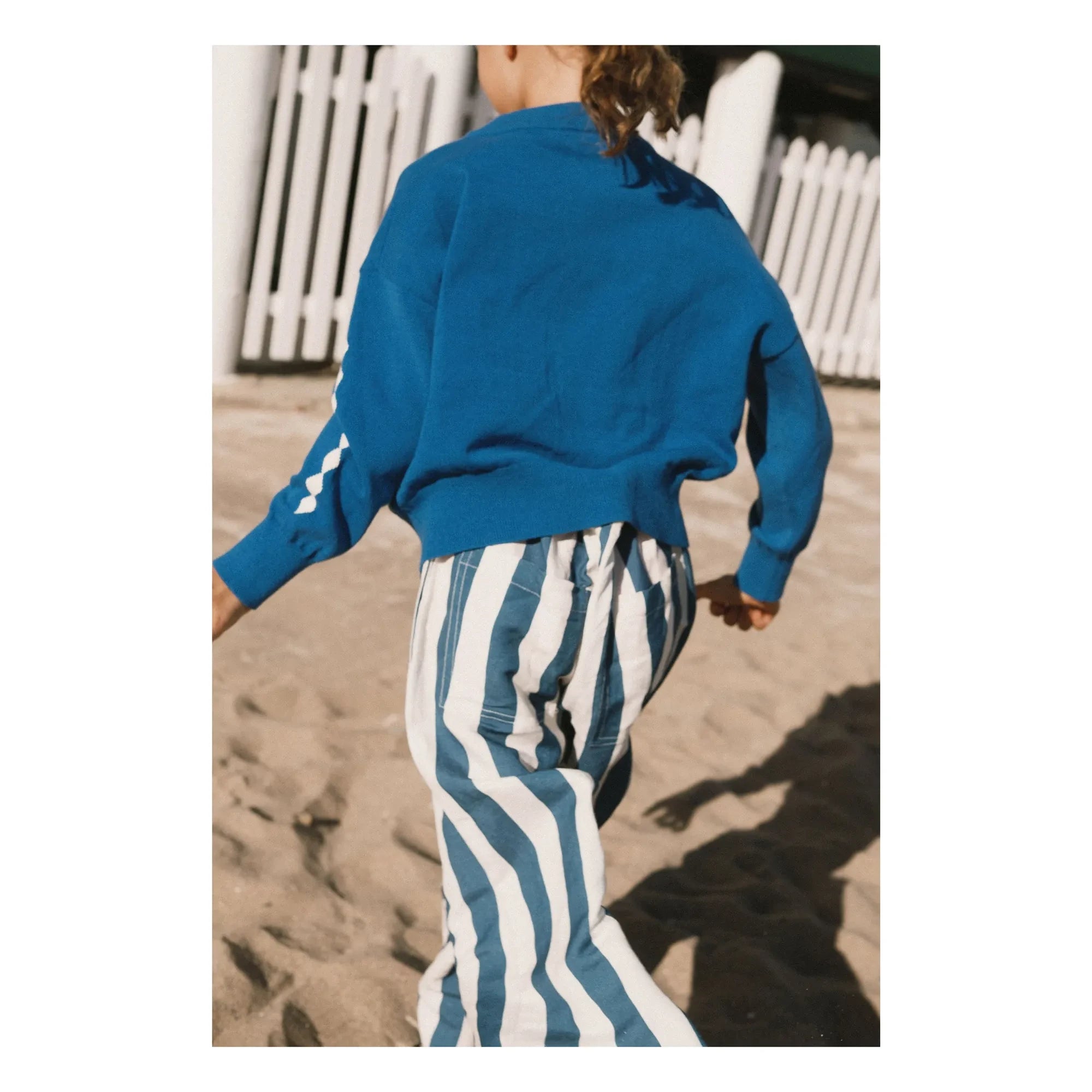 Tinycottons - Blaue Gestreifte Hose | Blau