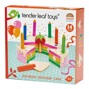 Tender Leaf Toys – Regenbogen-Geburtstagstorte aus Holz