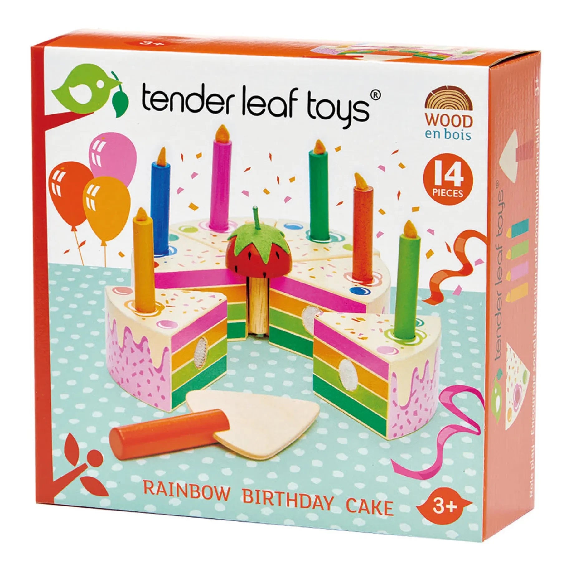 Tender Leaf Toys – Regenbogen-Geburtstagstorte aus Holz