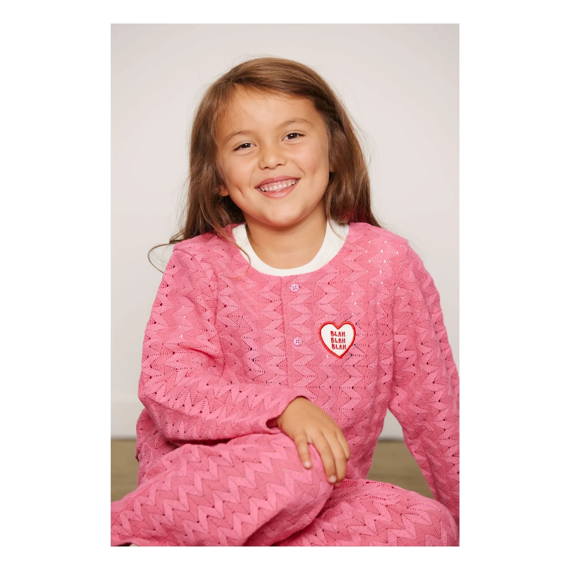 Mini Rodini - Organic cotton lace cardigan | Pink