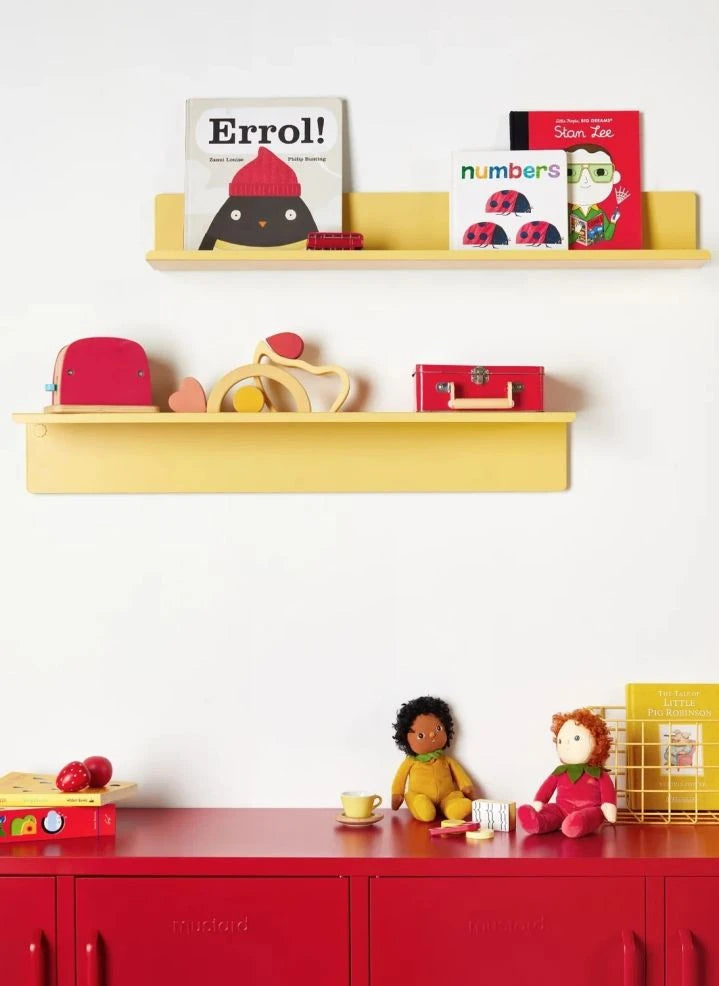 Mustard Made - Ledge Metal Wall Shelf | Pale Yellow