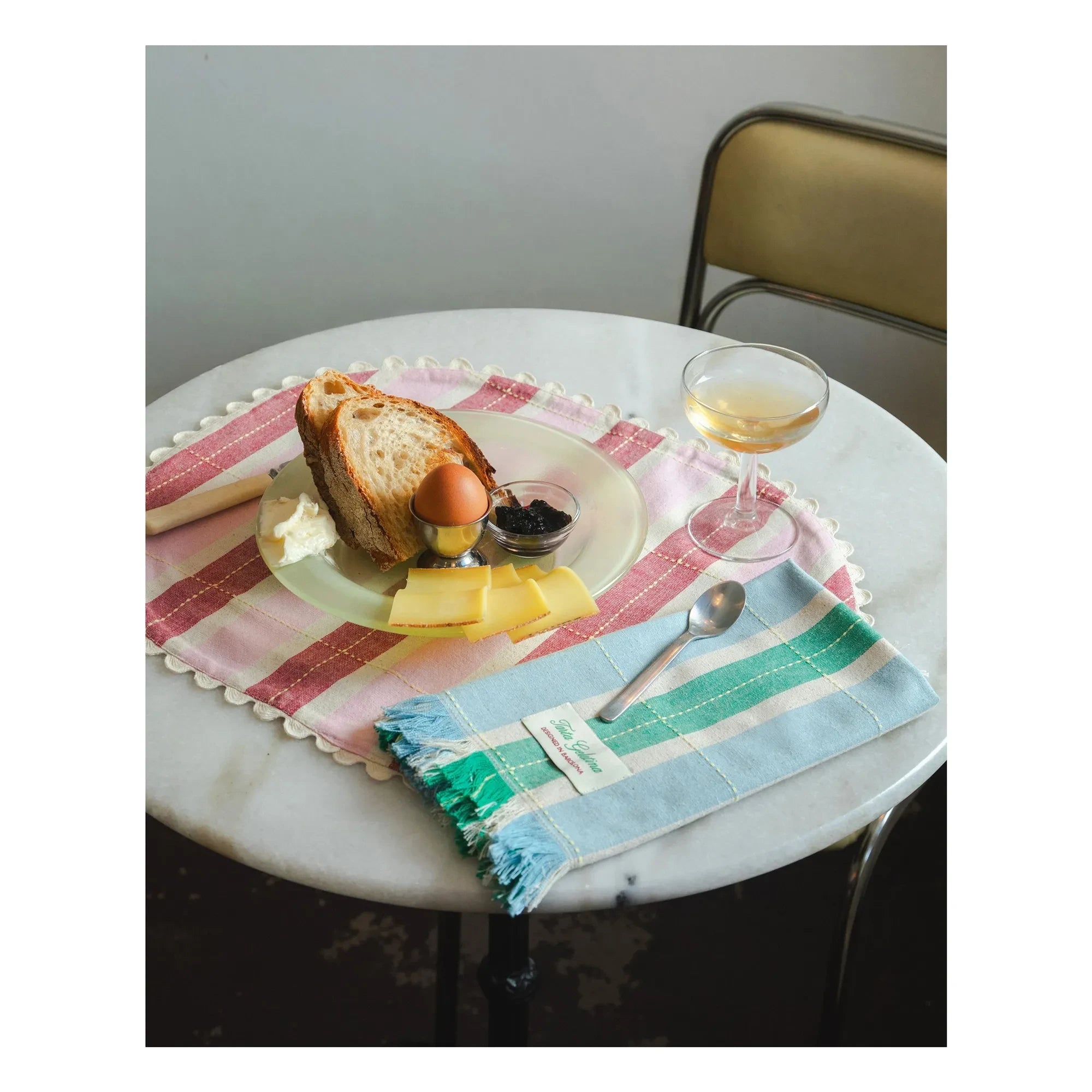 Tarta Gelatina - Organic Cotton American Table Runners - Set of 2 | Pink