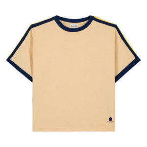 We Are Kids - Taylor Contrast Organic Cotton T-Shirt | Beige