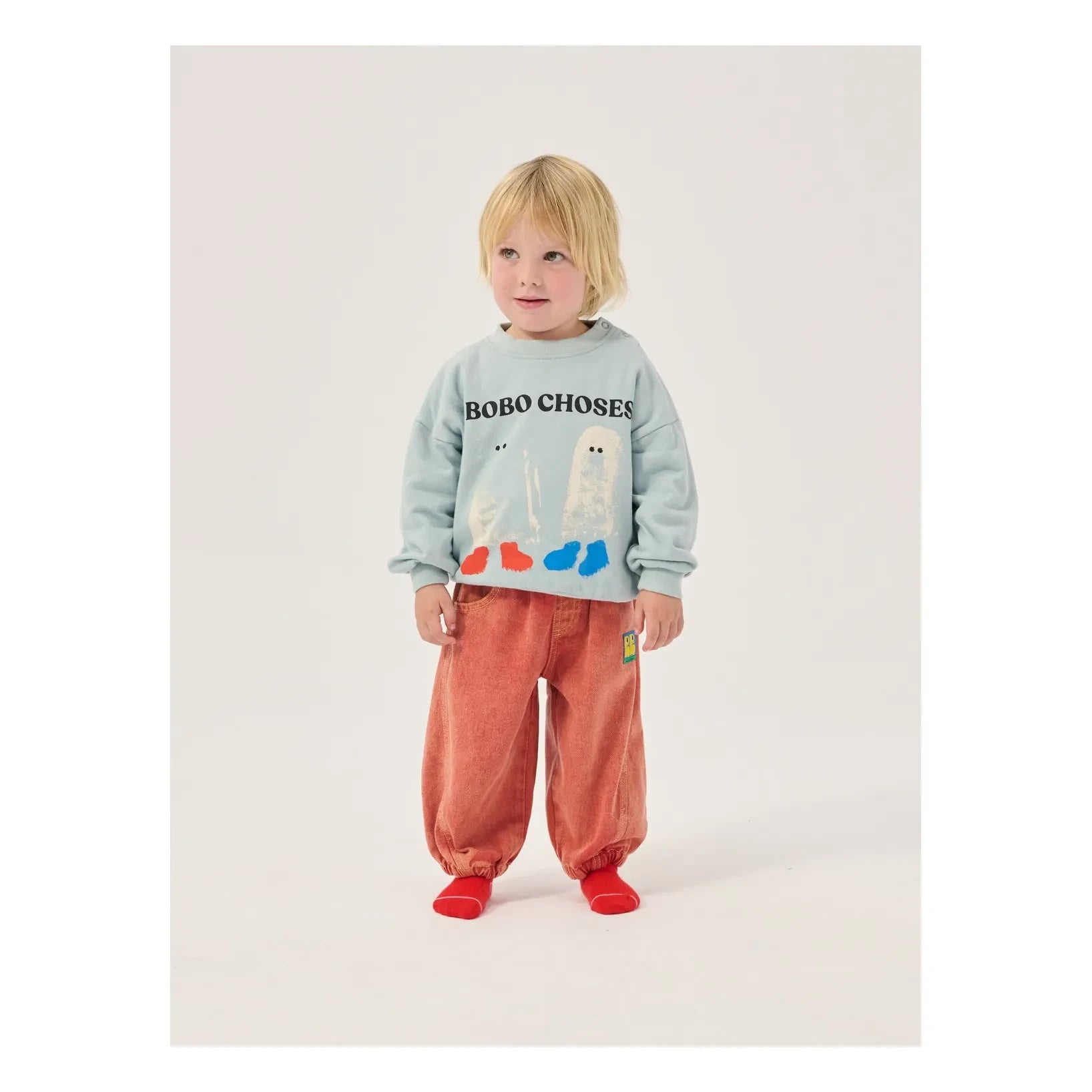 Bobo Choses - Sweat Ghosts Bobo Choses Bio-Baumwolle Baby | Hellblau