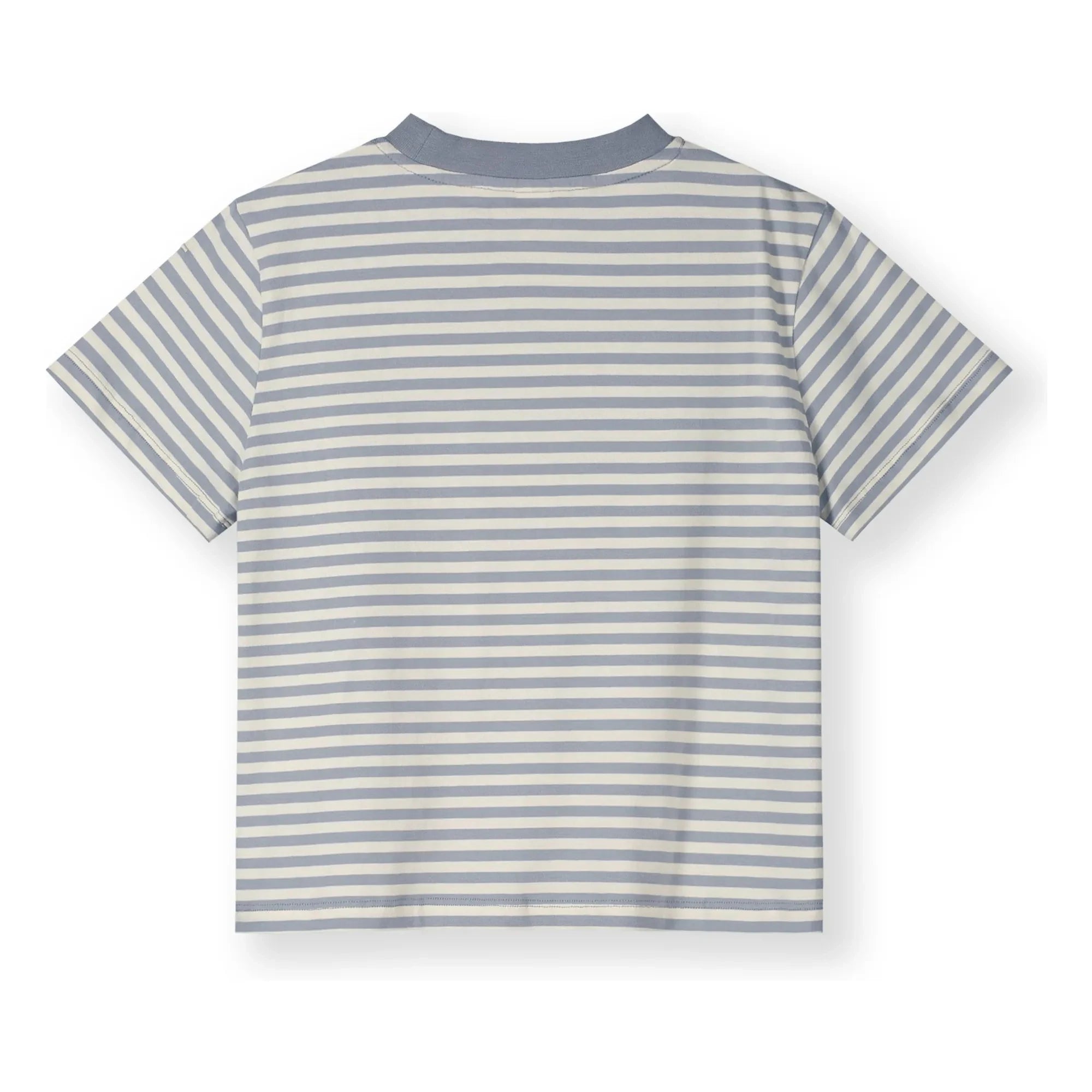 Gray Label - Oversized Striped Organic Cotton T-Shirt | Ice Blue