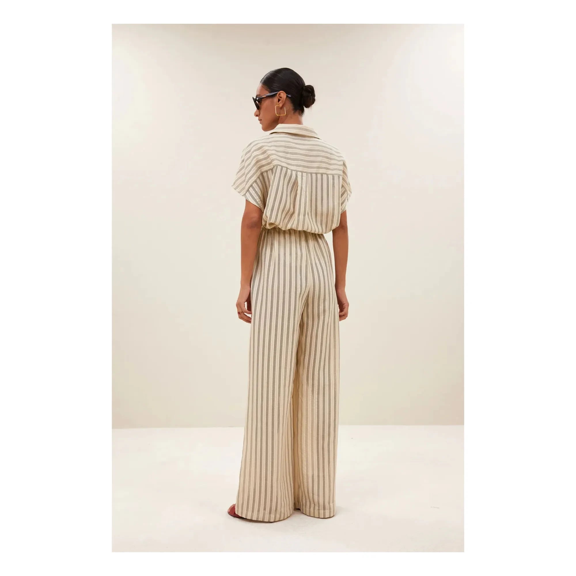 By Bar - Joan Pants Striped | White