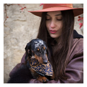 Caramel & Cie - Leopar Köpek Bandanası | Kahverengi