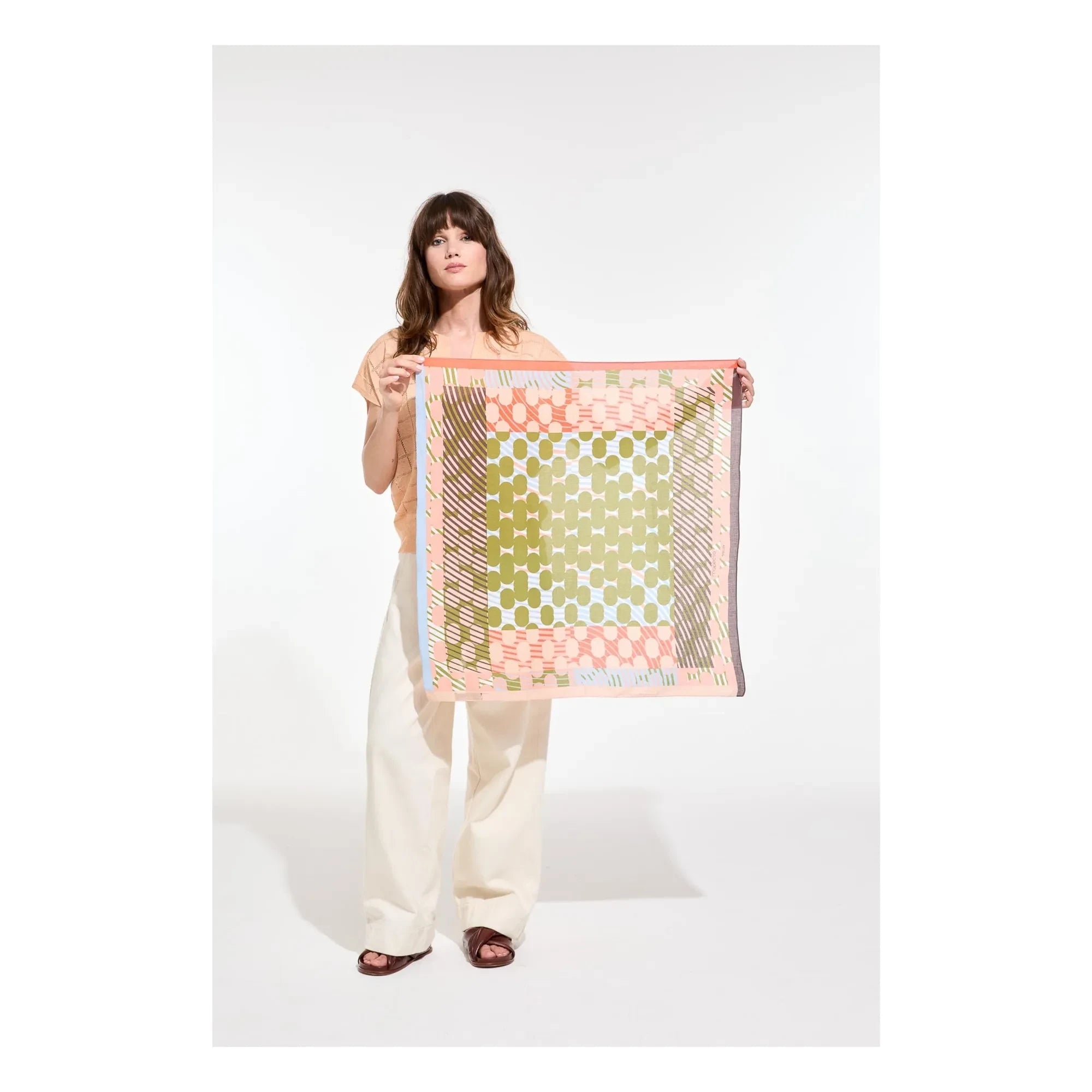 Mapoésie - Pollen Cotton Shawl | Pink