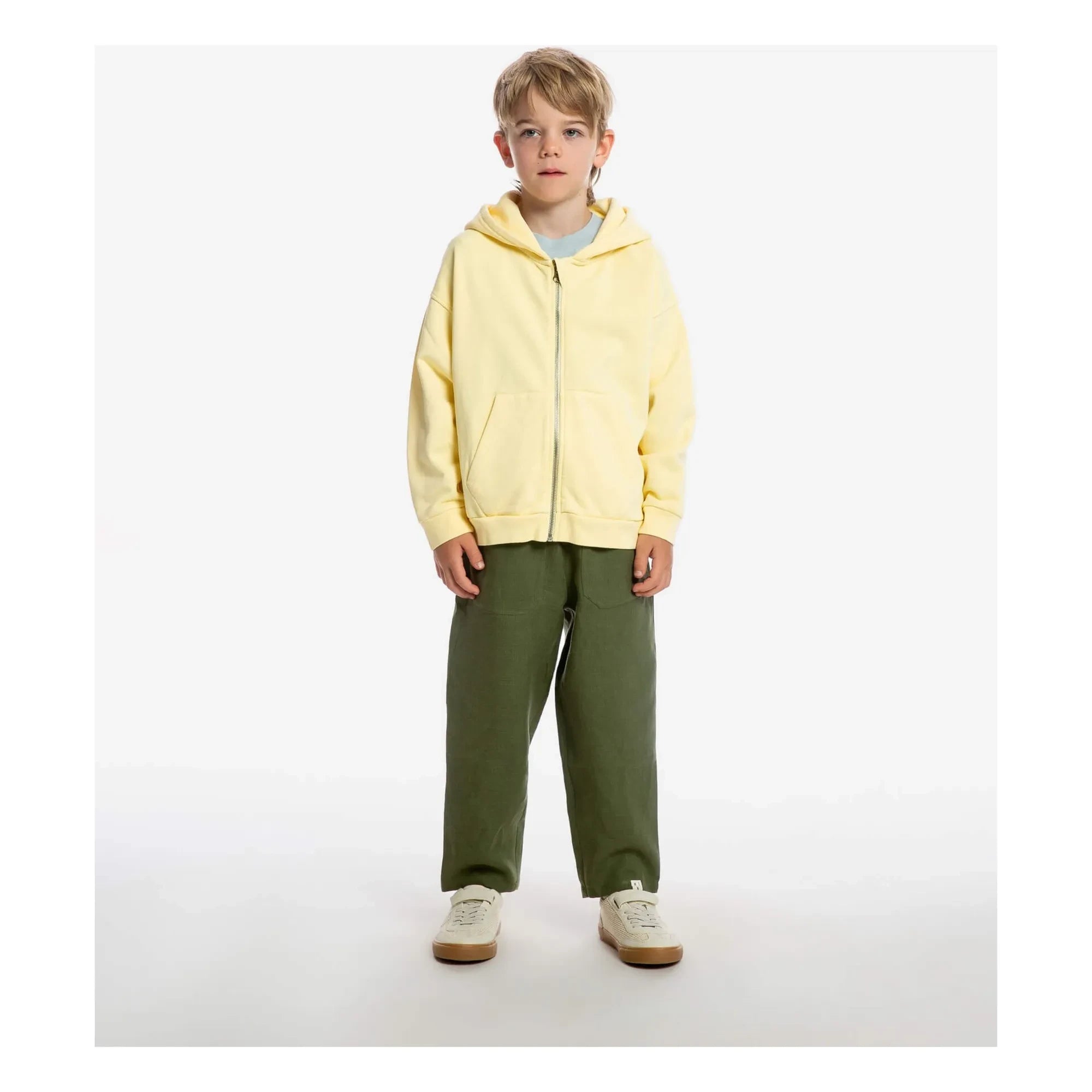Matona - Kapuzen-Sweatjacke aus Bio-Baumwolle | Blassgelb