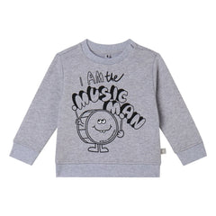 Stella McCartney Kids - I Am The Music Man Sweatshirt Bio-Baumwolle | Grau