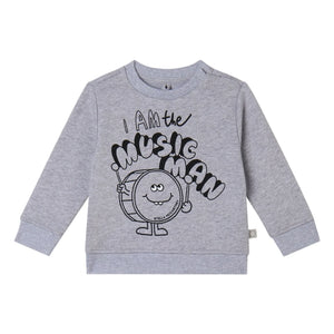 Stella McCartney Kids - I Am The Music Man Sweatshirt Bio-Baumwolle | Grau