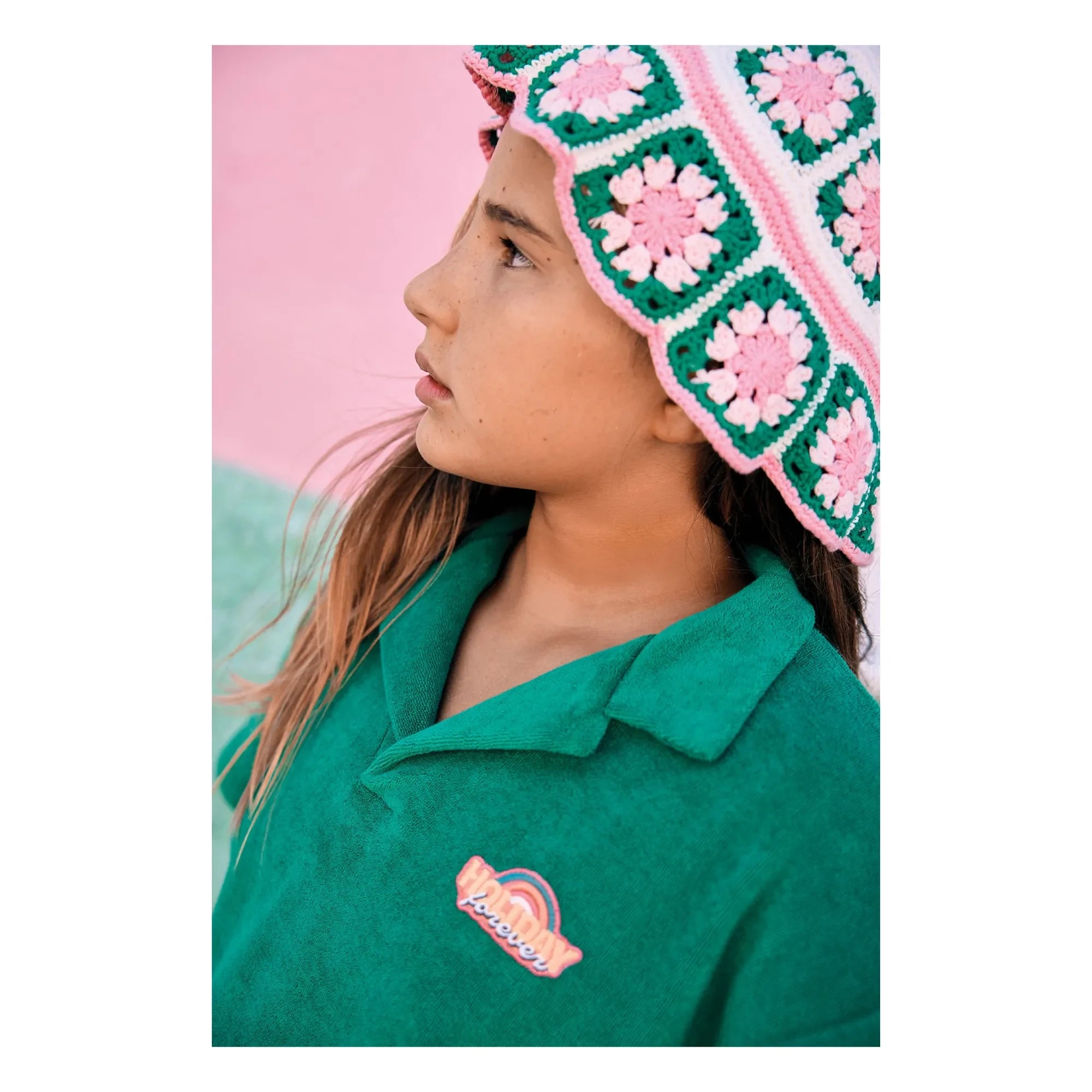 Bonton - Livio Apfel-Frottee-Poloshirt | Smaragdgrün