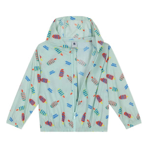 Petit Bateau - Windbreaker mit Blumenmuster | Weiß