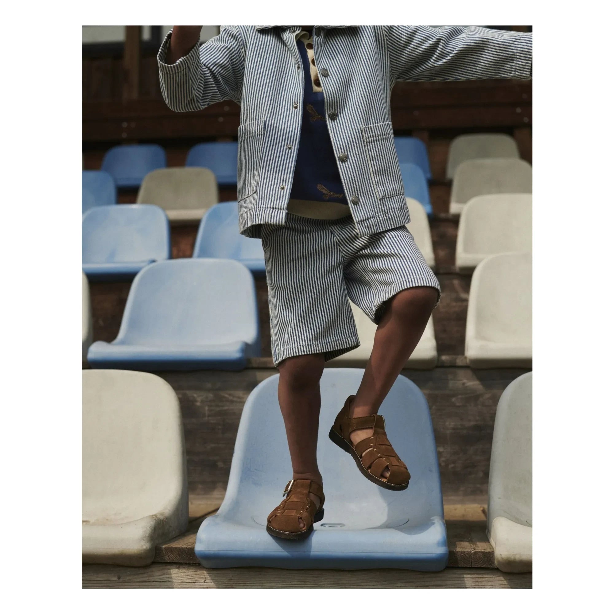 Copenhagen Colors - Organic Cotton Gingham Bermuda Shorts | Blue