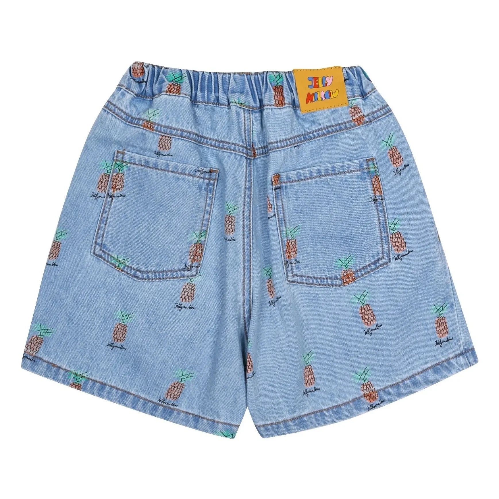 Jelly Mallow - Denim Ananas Şort | Mavi