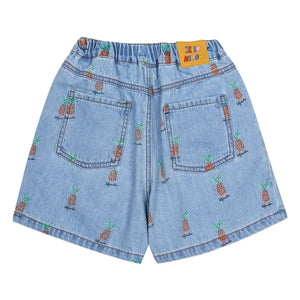 Jelly Mallow - Denim Ananas Şort | Mavi