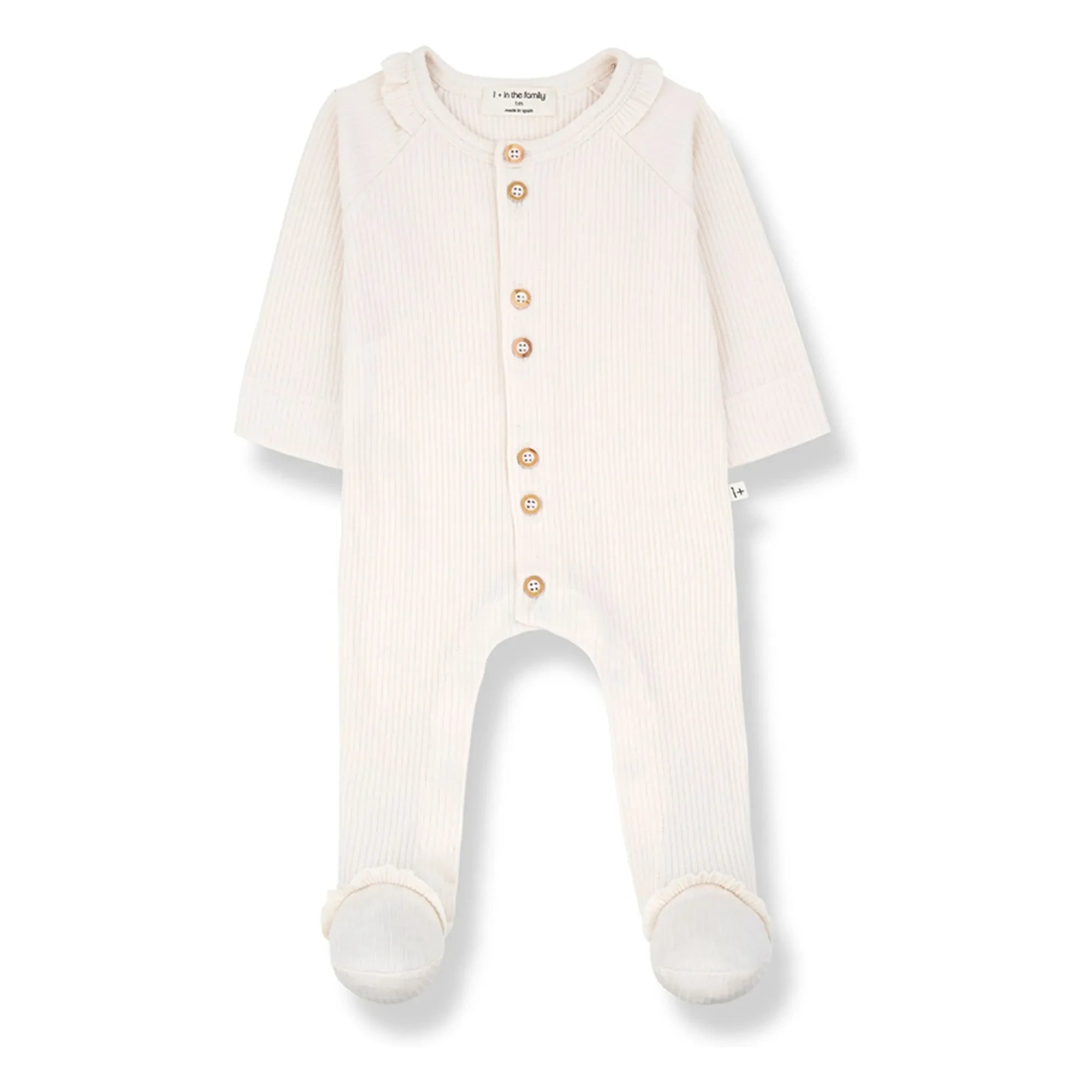 1+ in the family - Clareta gerippte Pyjamas | Ecru