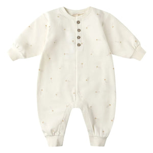 Quincy Mae - Organic Cotton Star Romper | Ivory