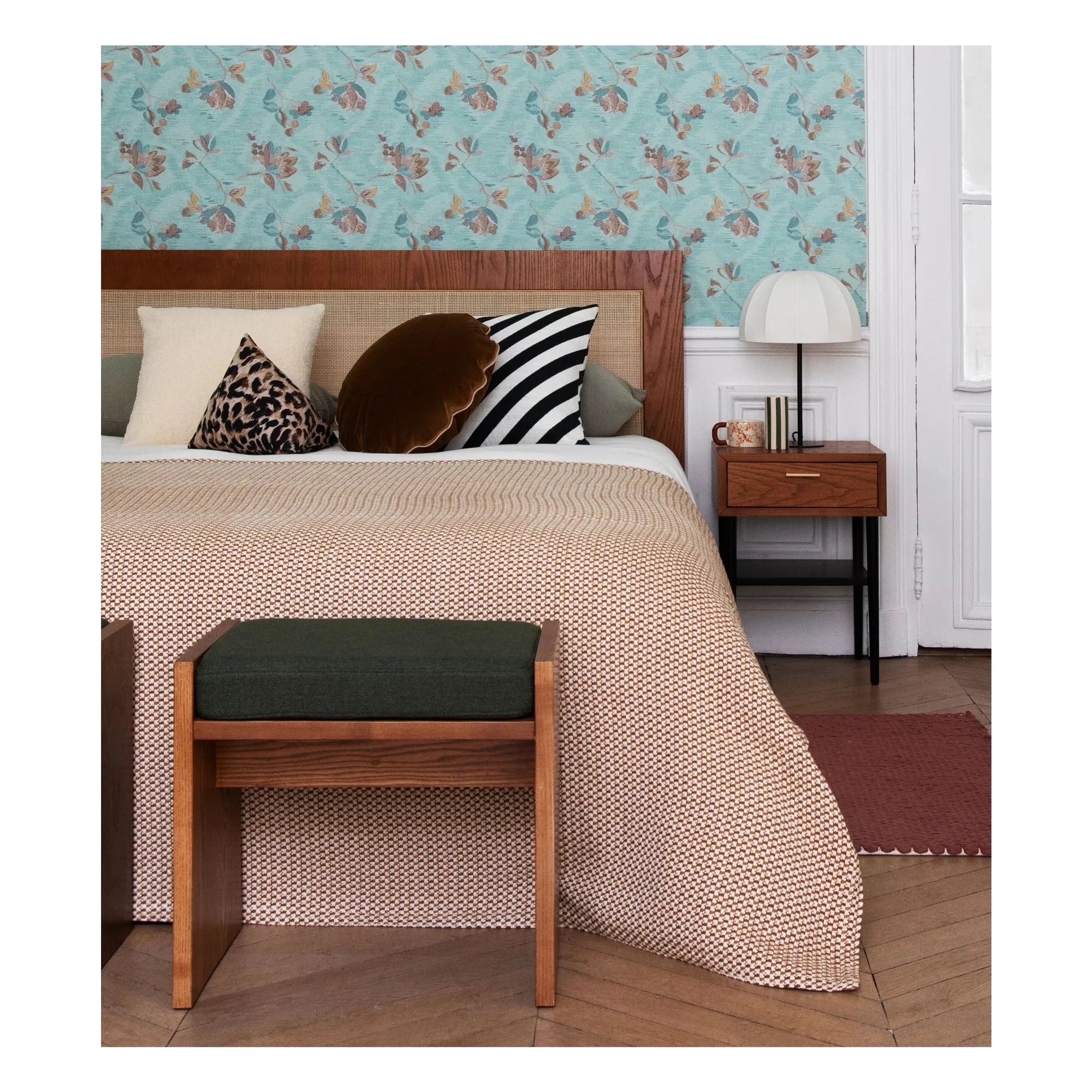 The Socialite Family - Miuccia Baumwoll-Jacquard-Tagesdecke | Karamell