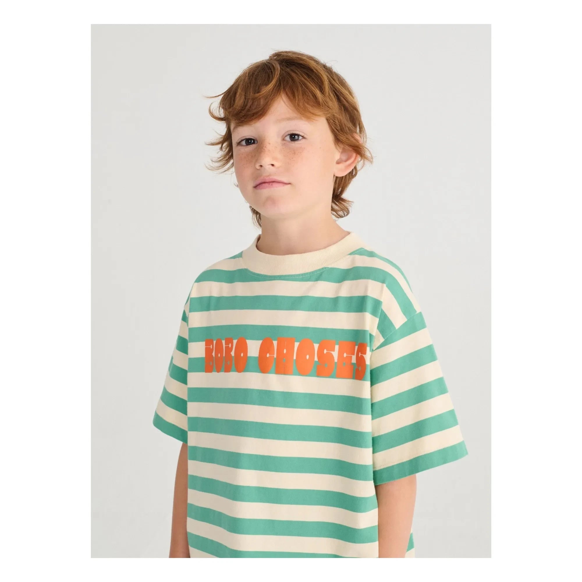 Bobo Choses - Çizgili Bobo Choses T-shirt | Yeşil
